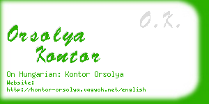 orsolya kontor business card